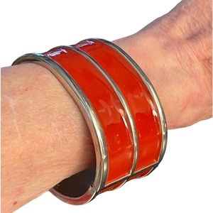 Enamel Hinged Bracelet